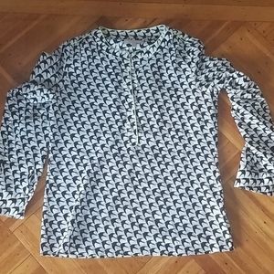 Banana Republic bird print blouse size S